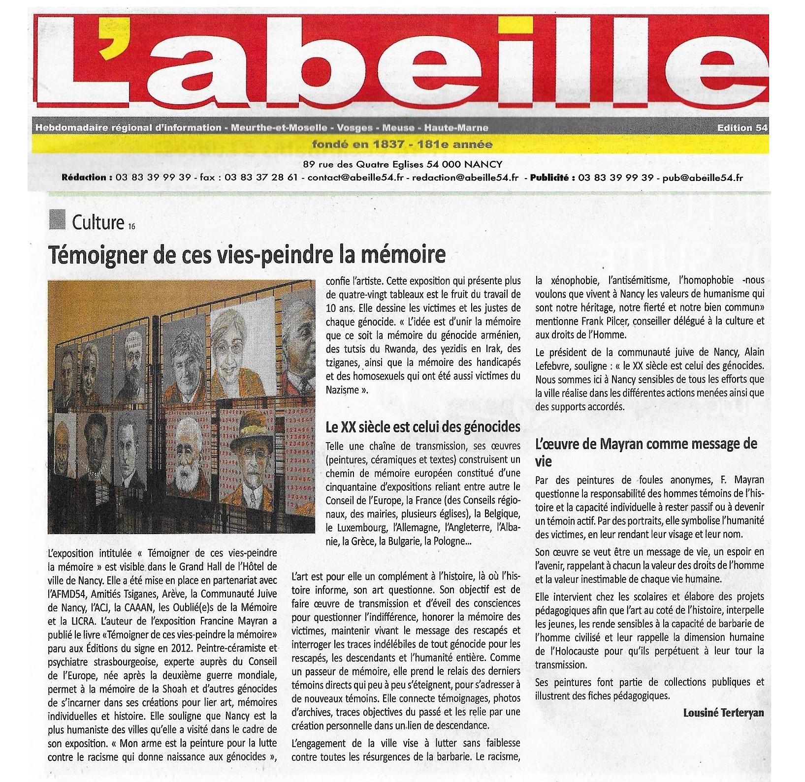 L'ABEILLE. Edition 54